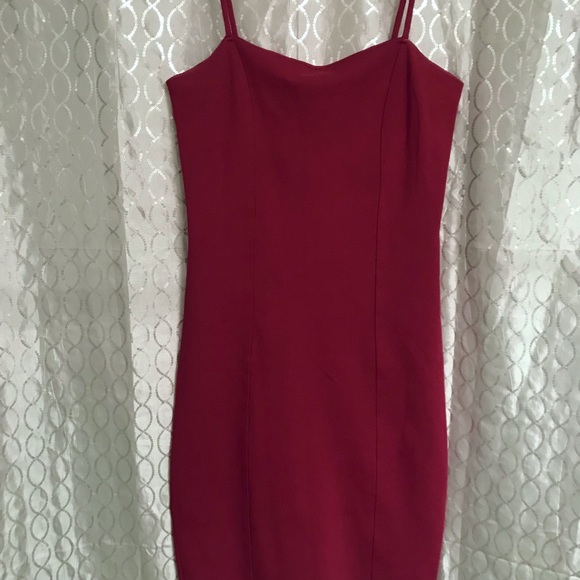 Forever 21 Burgundy Spaghetti Strap Dress Simple Lil Dress Great to Layer Medium - Picture 5 of 9